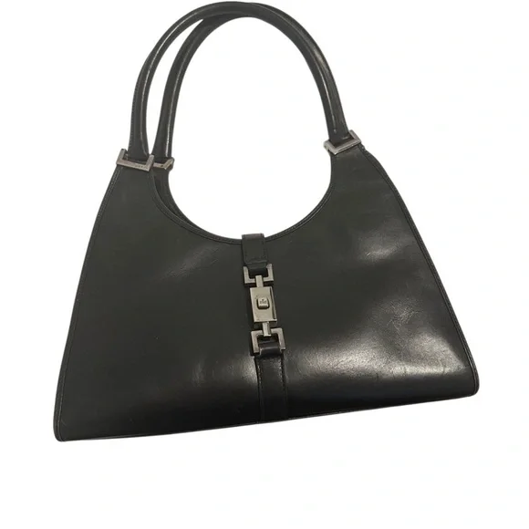 Gucci Black Leather Shoulder Bag with Silver Hardware - Picture 2 of 11